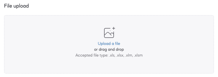 A screenshot showing the file upload button