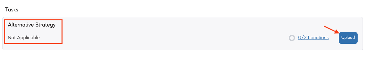A screenshot showing the Upload button