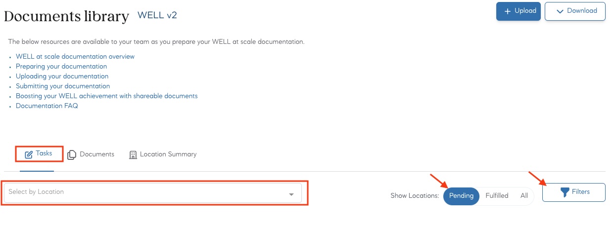 A screenshot showing the Tasks List and Pending Tasks filter